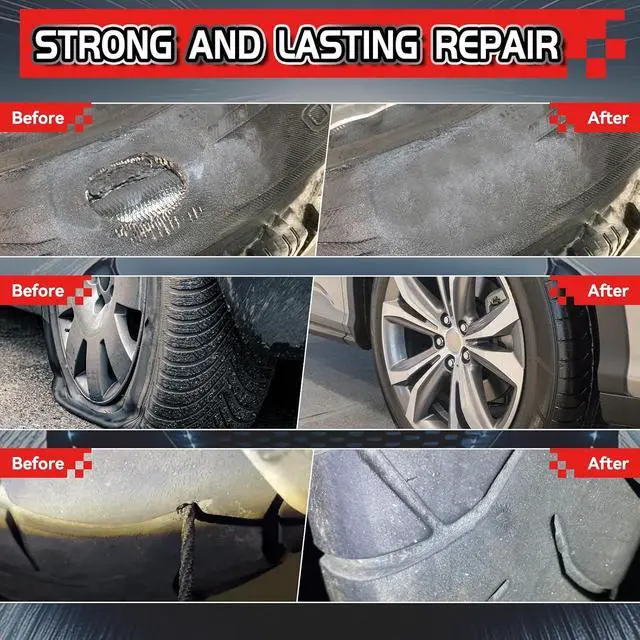 Alt view image 2 of 7 - Chemical Vulcanizing Cement Fast Dry Rubber Cement, All Purpose Tire Repair Glue, Tire Patch Kit with Brush 8.5 FL.Oz for Car, Motorcycle, Bike (Rubber)