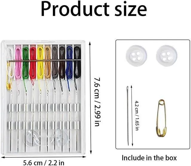 Alt view image 3 of 7 - 10 Boxes Quick Fix Sewing Kit, Easy Pre Threaded Needle Kit | Prethreaded Sewing Kits, Pre Threaded Needles, Pre-Threaded Needles, Needles and Thread Box, Needle and Thread Box