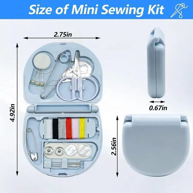 Alt view image 2 of 7 - Yasdyri 4 PCS Mini Sewing Kit with Threads Scissors Hand Sewing Needles | Portable Sewing Kit for Travel, Mini Travel Sewing Kit Tsa Approved Mini Sewing Box Kit