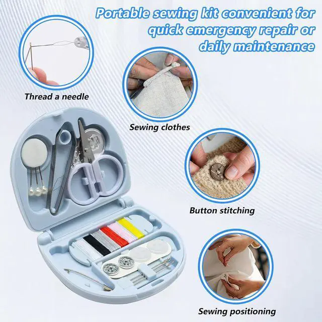 Alt view image 4 of 7 - Yasdyri 4 PCS Mini Sewing Kit with Threads Scissors Hand Sewing Needles | Portable Sewing Kit for Travel, Mini Travel Sewing Kit Tsa Approved Mini Sewing Box Kit