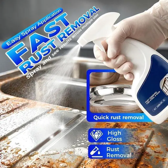 Alt view image 3 of 7 - Remover Spray for Metal, Powerful Remover Heavy Duty Metal Cleaner, Multipurpose Stain Remover for Metal,for Automotive Parts, Tools, Stainless Steel, Fast Acting