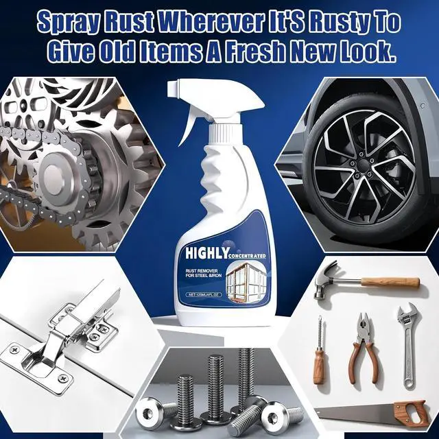 Alt view image 6 of 7 - Remover Spray for Metal, Powerful Remover Heavy Duty Metal Cleaner, Multipurpose Stain Remover for Metal,for Automotive Parts, Tools, Stainless Steel, Fast Acting