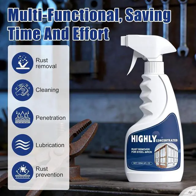 Alt view image 2 of 7 - Remover Spray for Metal, Powerful Remover Heavy Duty Metal Cleaner, Multipurpose Stain Remover for Metal,for Automotive Parts, Tools, Stainless Steel, Fast Acting