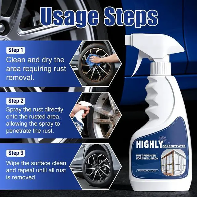 Alt view image 7 of 7 - Remover Spray for Metal, Powerful Remover Heavy Duty Metal Cleaner, Multipurpose Stain Remover for Metal,for Automotive Parts, Tools, Stainless Steel, Fast Acting
