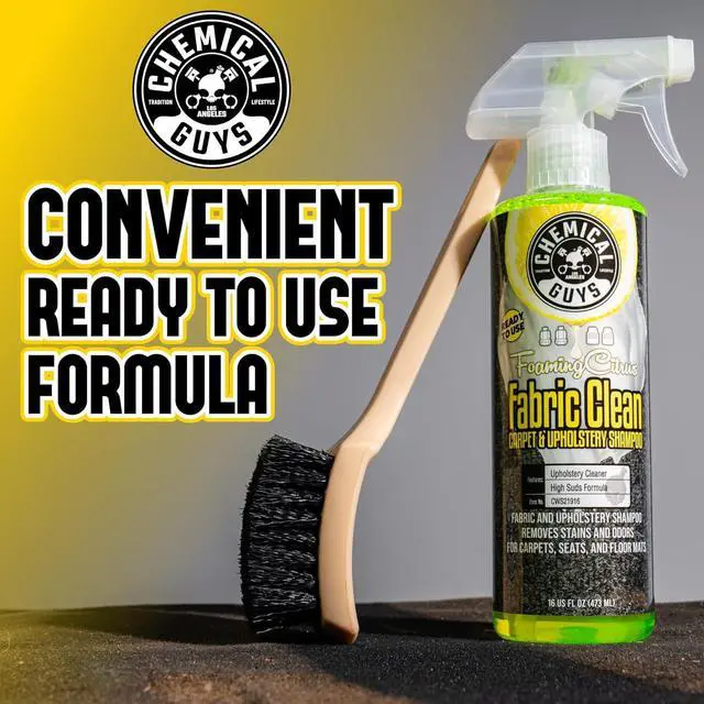 Alt view image 3 of 7 - Chemical Guys, Citrus Fabric & Carpet Cleaner, Ready-to-Use Spray, 16 oz | Ready-to-use foaming spray lifts stains and odors from car seats, carpet and floor mats, safe on most fabrics