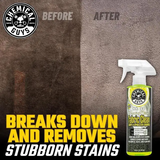 Alt view image 4 of 7 - Chemical Guys, Citrus Fabric & Carpet Cleaner, Ready-to-Use Spray, 16 oz | Ready-to-use foaming spray lifts stains and odors from car seats, carpet and floor mats, safe on most fabrics