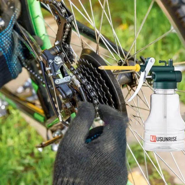 Alt view image 4 of 7 - Oil Can Transparent High Pressure Oiler Lubrication Oil Can Bottle Oiling Gun with Rigid & Flex Spout Thumb Pump Tool Oile