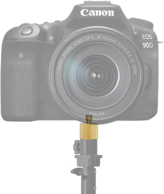 Alt view image 5 of 7 - Anwenk Standard 3/8"-16 Female to 1/4"-20 Male Tripod Thread Reducer Screw Adapter (Brass) Precision Made (2 Pack)