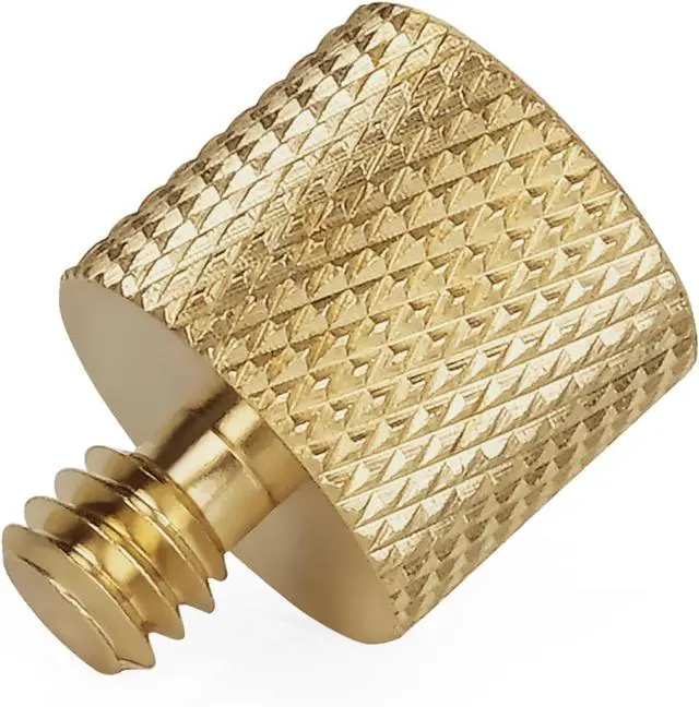 Alt view image 7 of 7 - Anwenk Standard 3/8"-16 Female to 1/4"-20 Male Tripod Thread Reducer Screw Adapter (Brass) Precision Made (2 Pack)