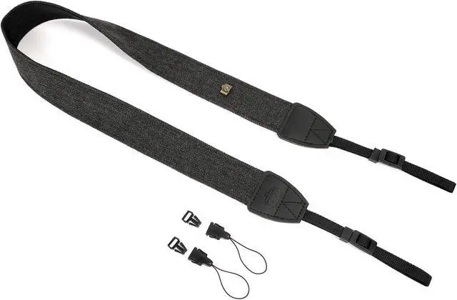 Alt view image 5 of 7 - Camera Strap Vintage Black Shoulder Strap with Quick Release Buckles | Adjustable Canvas Print Soft Neck Shoulder Carrying Straps for Women Men All DSLR SLR Most Digital Cameras