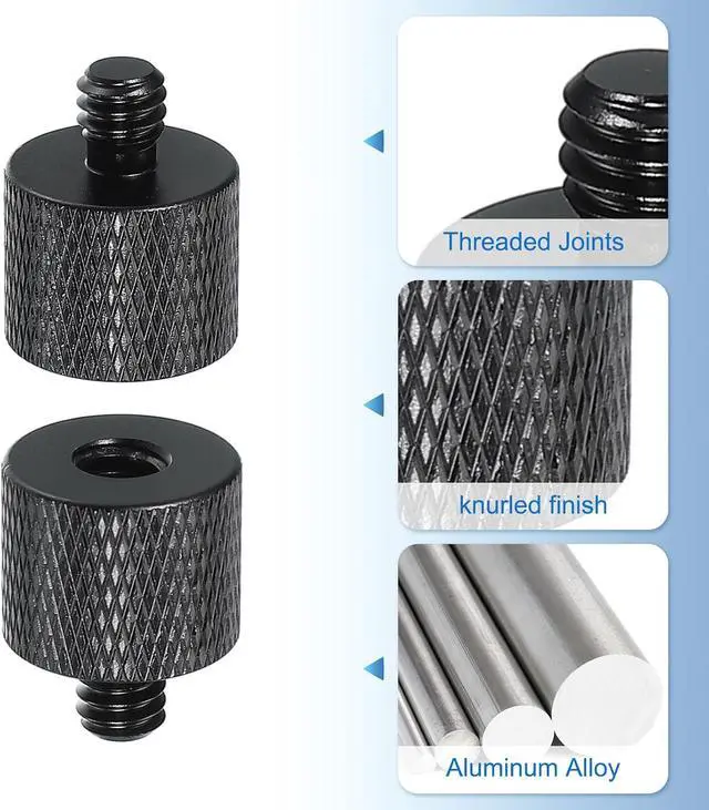 Alt view image 3 of 7 - PATIKIL Tripod Screw Adapter 1/4" Male to 1/4" Female, 4 Pcs Tripod Nut Connectors Camera Mount Screw Camera Double Head Converter for Microphone Holder Magic Arms Accessories, 20 mm