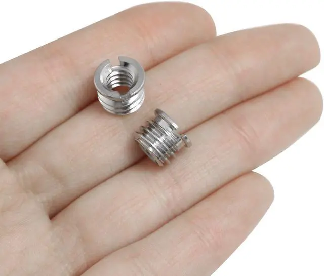 Alt view image 2 of 5 - 1/4"-20 Female to 3/8"-16 Male Tripod Thread Adapter LUORNG 10PCS Standard Screw Adapter Reducer Bushing Converter for DSLR Camera Camcorder Monopod Stand, 3/8 to 1/4 Tripod