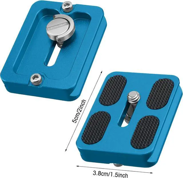 Alt view image 2 of 7 - Frienda Quick Release Plate Tripod 1/4-20 DSLR,Pu50,Blue | Tripod Mount Plate, Camera Tripod Mount for DSLR Camera Tripod Ball Head , Metal, 1.9 x 1.5 x 0.4 Inch