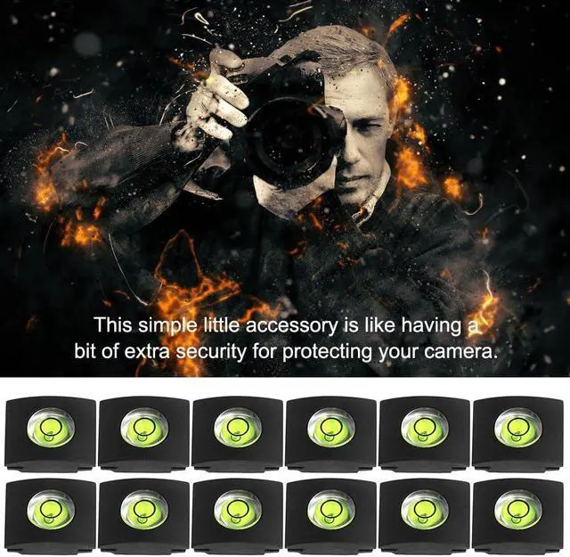 Alt view image 7 of 7 - Set of 12 Hot Shoe Covers, SENHAI Camera Flashlight Hotshoe Cover of Bubble Spirit Level for Canon Nikon Panasonic Fujifilm Olympus Sigma PENTAX DSLR SLR