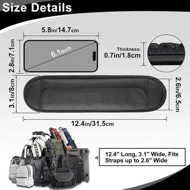 Alt view image 2 of 7 - FIEIL Breathable Universal Shoulder Pad, 3D Cushion Air Backpack Strap Pads, for Shoulder Bags, Detachable Shoulder Strap Pad Pads Help Relieve Shoulder Pain(3D Air Cushion)