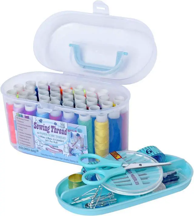 Alt view image 2 of 6 - Sewing kit Sewing Thread Sewing Supplies Family Repair Kit Traveler Sewing Project kit DIY Sewing Supplies Organizer