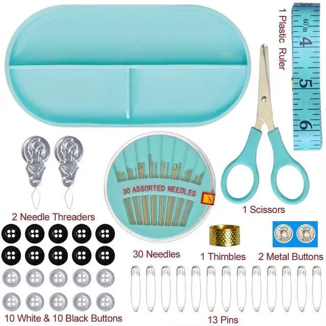 Alt view image 3 of 6 - Sewing kit Sewing Thread Sewing Supplies Family Repair Kit Traveler Sewing Project kit DIY Sewing Supplies Organizer