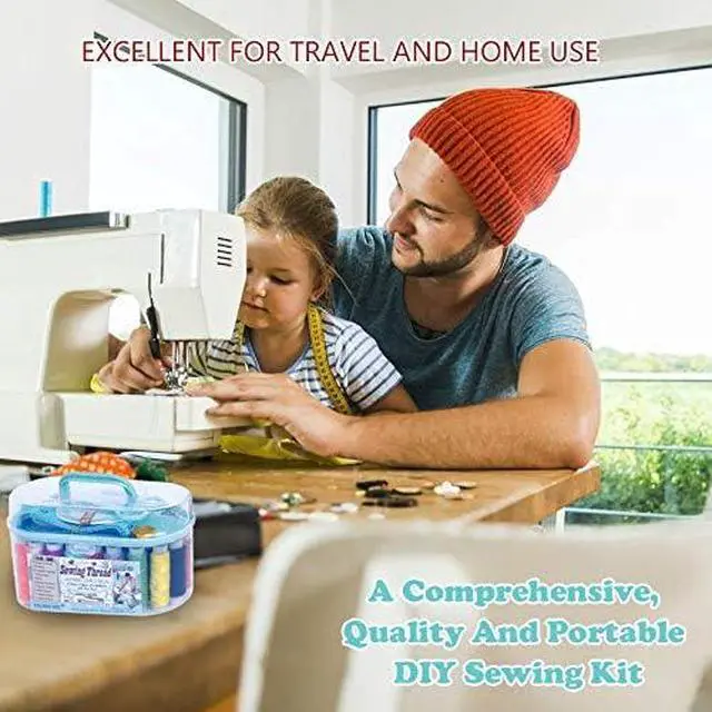 Alt view image 6 of 6 - Sewing kit Sewing Thread Sewing Supplies Family Repair Kit Traveler Sewing Project kit DIY Sewing Supplies Organizer