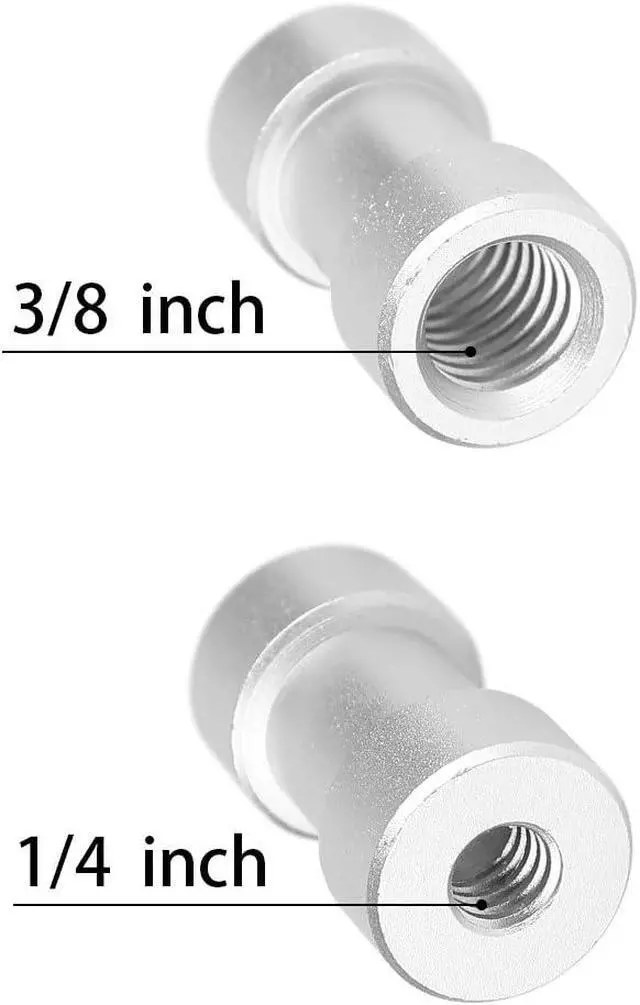 Alt view image 2 of 5 - 3 Pieces 1/4" 3/8" Tripod Screw Converter Adapter Flash Light Stand Connector Camera Spigot for DSLR Camera,Tripod,Shoulder Rig,Lighting Equipment,Camera Cage,LED Panel,GoPro