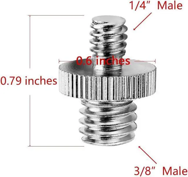 Alt view image 3 of 5 - 3 Pieces 1/4" 3/8" Tripod Screw Converter Adapter Flash Light Stand Connector Camera Spigot for DSLR Camera,Tripod,Shoulder Rig,Lighting Equipment,Camera Cage,LED Panel,GoPro