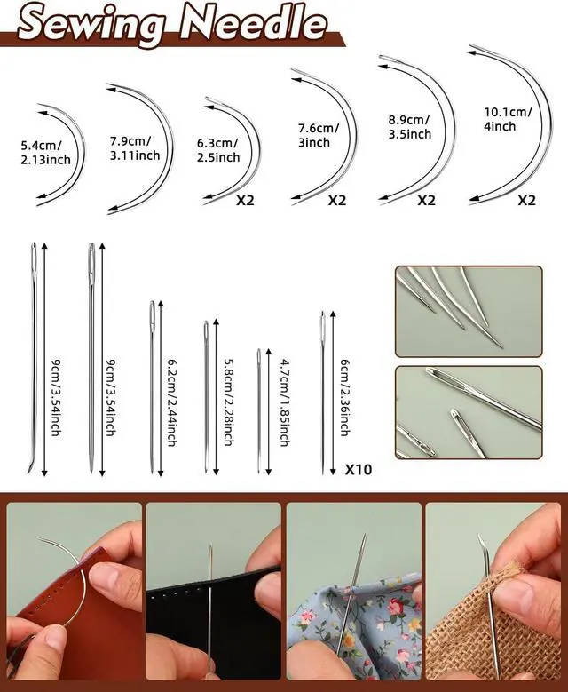 Alt view image 2 of 7 - BAGERLA Heavy Duty Sewing Kit, Needle and Thread Kit with Upholstery Thread Needles Sewing Awl Seam Ripper for Car Seats Carpets Shoes Backpacks DIY Crafting