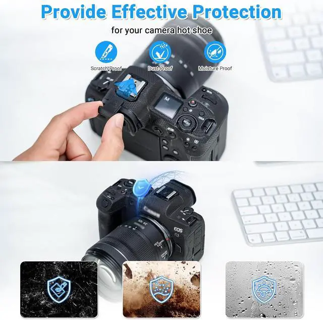 Alt view image 4 of 7 - JJC Camera Hot Shoe Cover Cap for Canon EOS R100 T7 T6 Rebel 5D Mark IV | Dustproof,for Canon EOS R5 R6 RP R Rebel T8i T7i T7 T6i T6 T5i SL3 SL2 M50 800D 760D 4000D 90D 5DM4 5DM3 5DM2 6D 6D2 7D 7D2