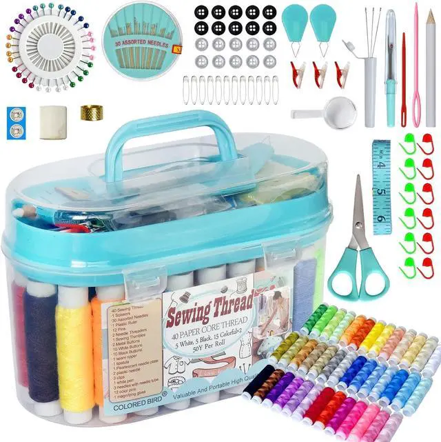 Main image of 40 Spools of Sewing Thread,Gift Box Portable Basic Sewing Repair Kits for Beginners Traveler Emergency