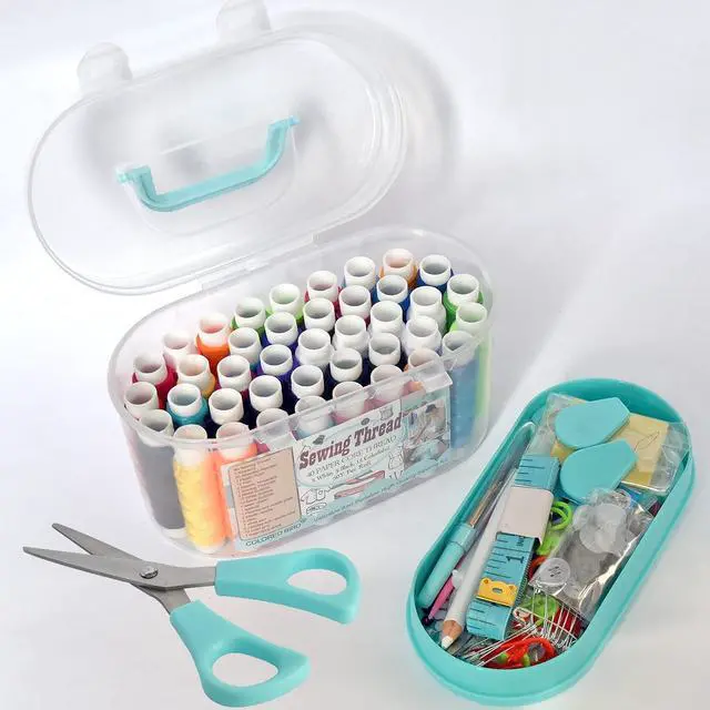Alt view image 3 of 6 - 40 Spools of Sewing Thread,Gift Box Portable Basic Sewing Repair Kits for Beginners Traveler Emergency