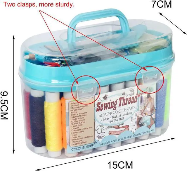 Alt view image 2 of 6 - 40 Spools of Sewing Thread,Gift Box Portable Basic Sewing Repair Kits for Beginners Traveler Emergency