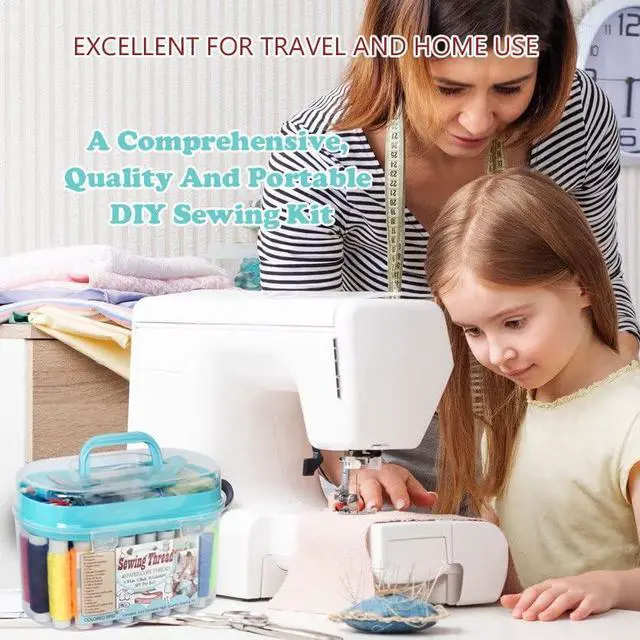 Alt view image 5 of 6 - 40 Spools of Sewing Thread,Gift Box Portable Basic Sewing Repair Kits for Beginners Traveler Emergency