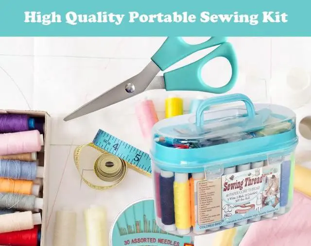 Alt view image 6 of 6 - 40 Spools of Sewing Thread,Gift Box Portable Basic Sewing Repair Kits for Beginners Traveler Emergency