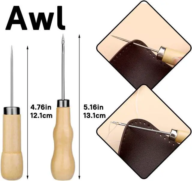 Alt view image 4 of 7 - ZXIIXZ 40 Pcs Sewing Kit, Heavy Duty Sewing Kit for Adults | Leather Working Kits with 8 Colors Upholstery Thread, Upholstery Needles, Scratch Awl for Carseat, Backpack, Shoes