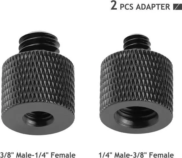 Alt view image 3 of 6 - 1/4 to 3/8 & 3/8 to 1/4 Camera Tripod Adapter - Male to Female Screw for Camera, Mount, Monitor
