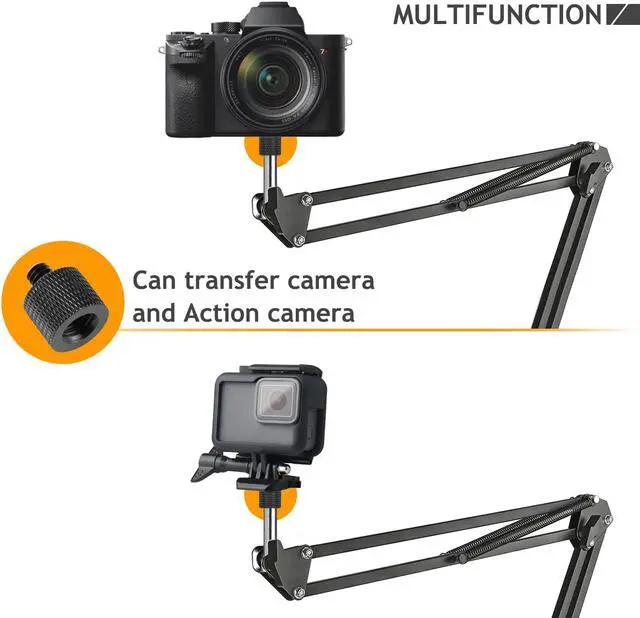 Alt view image 6 of 7 - Camera Screw Adapter 8 Pieces Thread 1/4" Male to 3/8" Female and 3/8" Male to 1/4" Female Adapter with Rubber Pad for Camera Monitor, Tripod, Mount