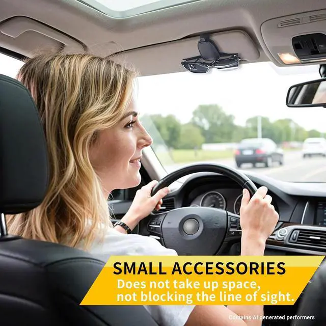 Alt view image 5 of 7 - Yuoyar Magnetic Leather Sunglasses Holder for Car, 2 Packs (Black) | Magnetic Car Visor Accessories