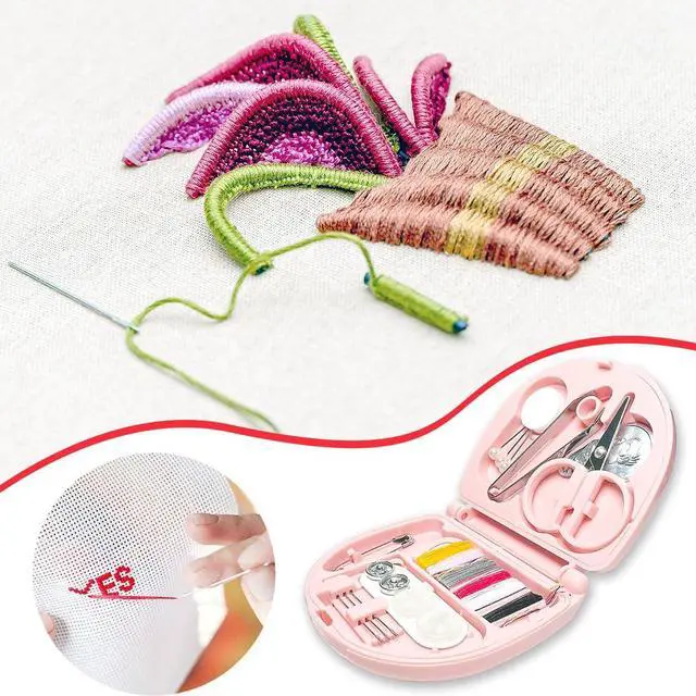 Alt view image 2 of 7 - 2 Pack Mini Sewing Kit, Portable Travel Sewing Kit with Needles,Threads, Scissors,Buttons & Needle Threader,Small Emergency Sewing Repair Kit for Home, Travel, Office, Dorm & Beginners