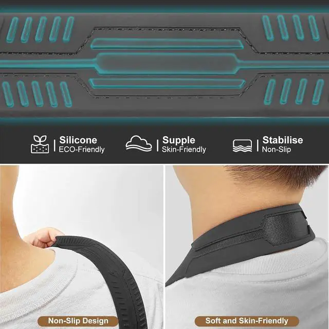 Alt view image 6 of 7 - FIEIL Neck Strap Silicone Camera Straps - Padded Camera Strap, 1.5" Wide Adjustable Nylon Shoulder Strap - Compatible with Canon, Nikon, Sony, and More DSLR and Mirrorless Cameras (Black)