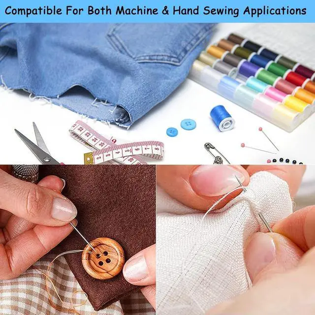Alt view image 5 of 7 - Polyester Sewing Thread Set, 30 Colors, Mini Spools of 50 Yards Each. The Sewing Kit Includes 1 Pack of Sewing Needles and 1 Threading Tool, Suitable for Both Hand Sewing and Machine Sewing