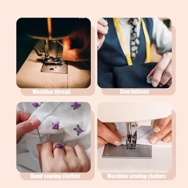 Alt view image 6 of 7 - Polyester Sewing Thread Set, 30 Colors, Mini Spools of 50 Yards Each. The Sewing Kit Includes 1 Pack of Sewing Needles and 1 Threading Tool, Suitable for Both Hand Sewing and Machine Sewing