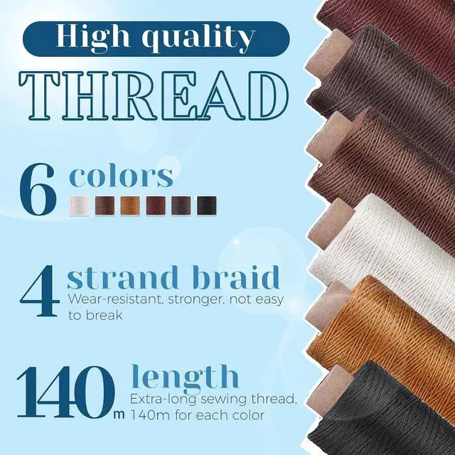 Alt view image 3 of 7 - 135 Pcs Hair Extension Clip Hair Weave Thread Hand Sewing Supplies | Wig Sewing Kit Hair Thread, Metal Snap Clips, U Shape Wig Clips, J/T/C Needles and Storage Bag for DIY Wig Making Hand Sewing