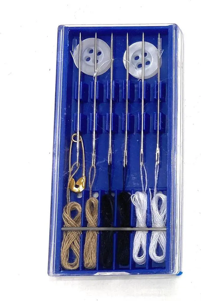 Main image of Emergency Repair Kit, Pre Threaded Needles, Buttons,Repair Sewing Kit