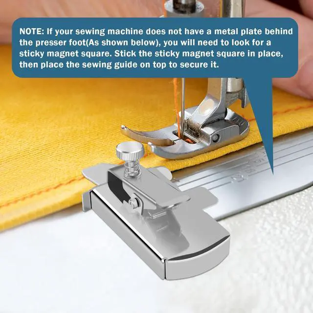 Alt view image 3 of 7 - TIGARI Magnetic Seam Guide for Sewing Machine, Magnetic Sewing Guide with Clip, Multifunctional Ruler, Hemmer Guide, Seam Guide, Hem Guide for Walking Foot Sewing Machine, Sewing Supplies Accessories