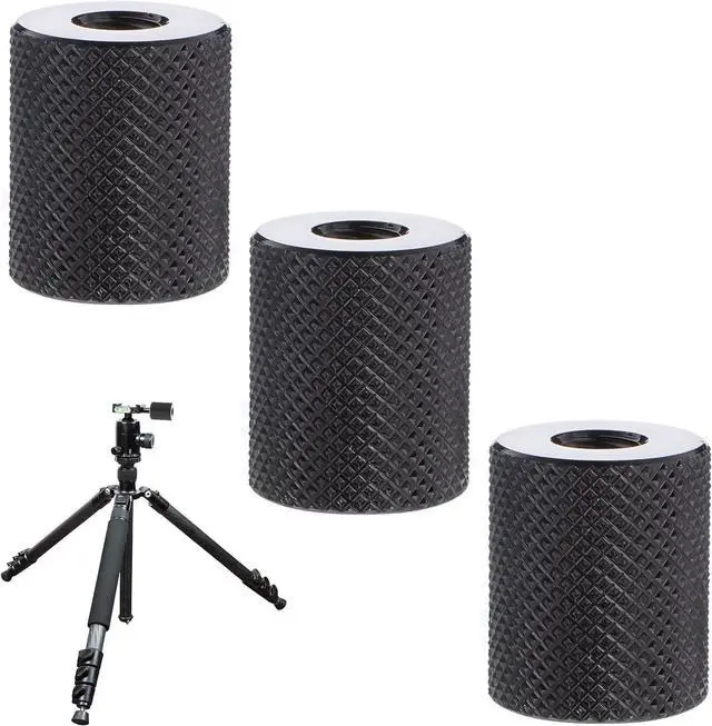 Main image of 3 Pack 1/4" to 1/4" Camera Screw Converter 1/4" Female Double Threaded Hole Adapter 1/4inch Female to Female Tripod Nut Connectors for Magic Arms Camera Mount Tripod Stand Microphone Stand