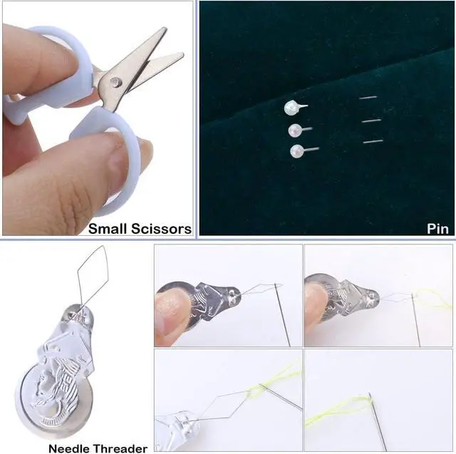Alt view image 3 of 7 - 2 Pack Mini Travel Sewing Kit Emergency Repair with Plastic Case | Min, DIY Supplies, Portable Tool Kits, Plastic Box, Beginner Friendly, Threads, Scissors, Hand Needles, Emergency Repair