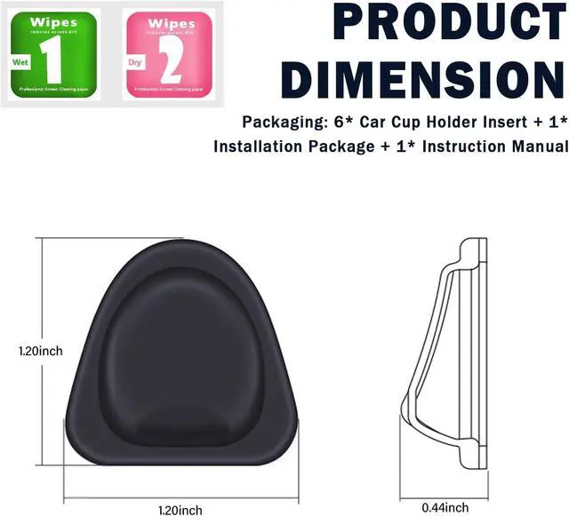 Alt view image 2 of 7 - 2026 Upgrade Car Cup Holder Insert,Anti-Slip Silicone Cupholder Insert for Car Stabilising Water Cups,Self-Adhesive Automotive Cup Holders Pad for Most Cars/Trucks/SUVs