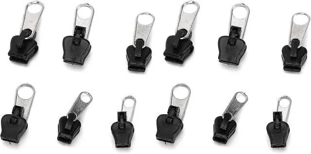 Alt view image 5 of 7 - 12Pcs Black Universal Fix Zipper Repair Kit Replacement Zip Slider Teeth Zippers Resistant Design Arts, Crafts and Sewing, Fasteners, Sewing Notions and Supplies, Zipper Repair Kit