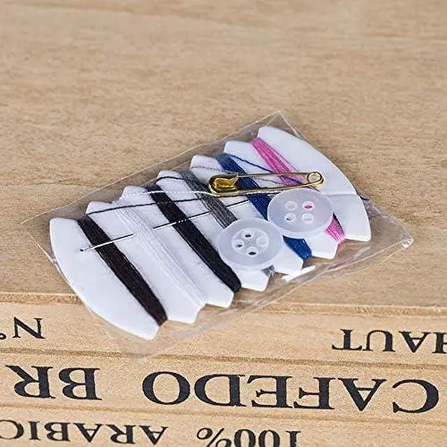 Alt view image 2 of 2 - Onwon 50 Sets Travel Sewing Kits with Needles, Threads, Button, Pin - 6 Colors Thread Repair Kit for Hotel Amenities Necessities