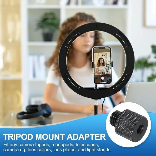 Alt view image 4 of 7 - PATIKIL Tripod Screw Adapter 1/4" Female to M10 Male, 2 Pcs Tripod Nut Connectors Camera Mount Screw Camera Double Head Converter for Microphone Holder Magic Arms Accessories, 20 mm