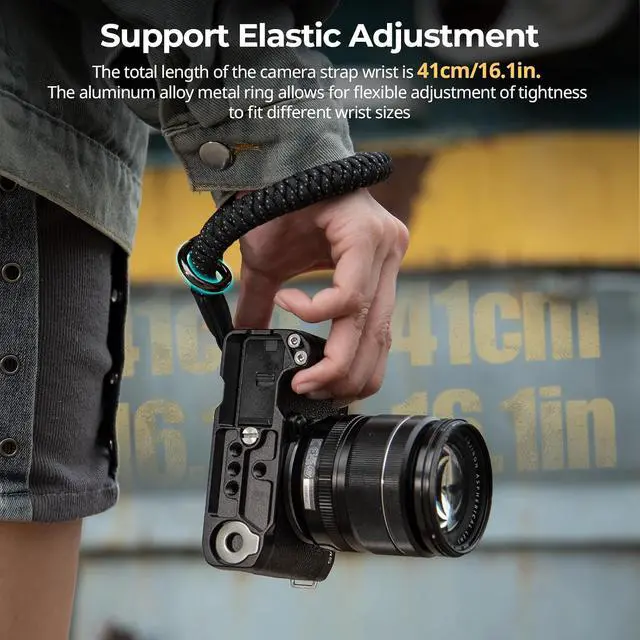 Alt view image 3 of 7 - SMALLRIG Camera Wrist Strap, Universal Braided Camera Hand Strap | Adjustable Safety Strap Compatible for DSLR or Mirrorless Camera(Black)