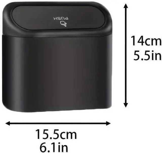 Alt view image 2 of 6 - Leak-Proof mini car Trash can, 150 Garbage Bags, with lid, can be Placed on the Desk or Hung, Perfect car Accessory!